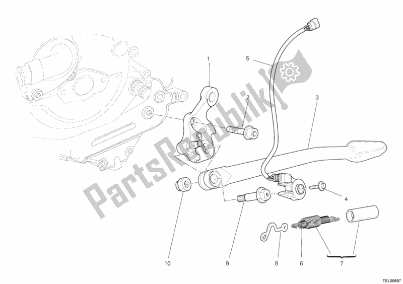 Toutes les pièces pour le Béquille Latérale du Ducati Superbike 848 EVO Corse SE 2012